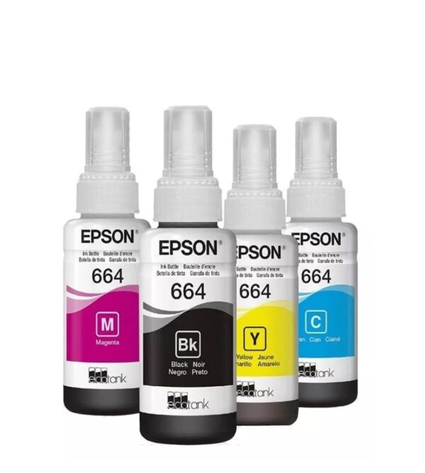 Kit Tinta Epson T664  4 Colores Originales - Imagen 2