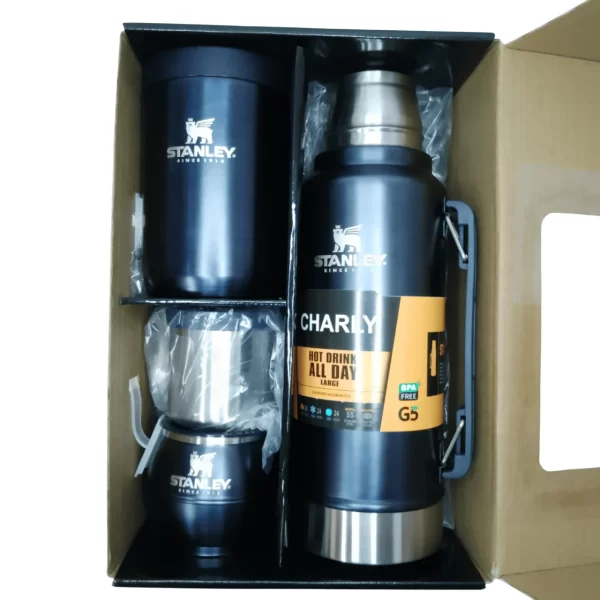 Set Termo 1L charly 4pc acero inoxidable