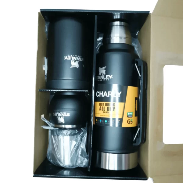 Set Termo 1L charly 4pc acero inoxidable