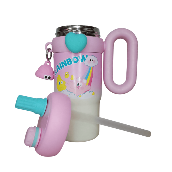 Vaso termico pink rabbit 850ml acero inoxidable