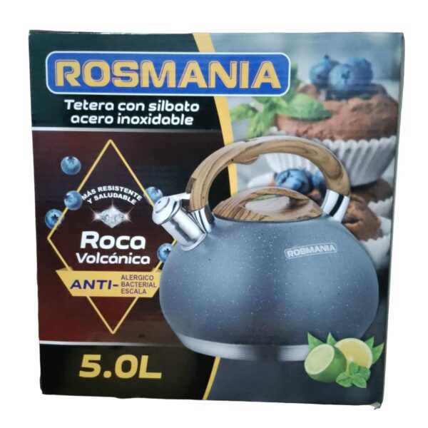 Tetera Pava Acero Inoxidable Rosmania Roca Volcánica 5L - Imagen 2