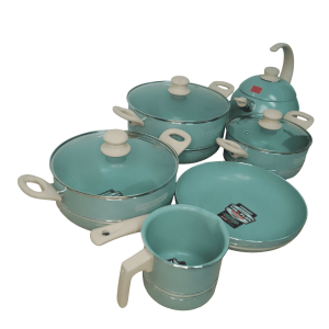 Set Bateria Juego de Ollas 6 Pc Rosmania Roca Volcanica Mf7229a