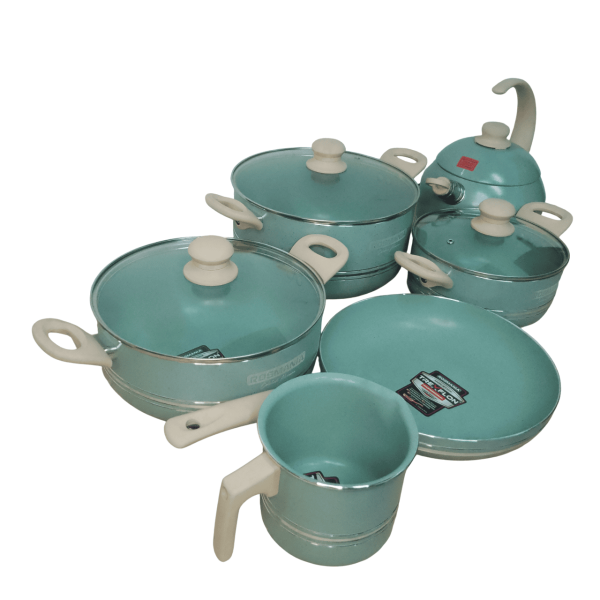 Set Bateria Juego de Ollas 6 Pc Rosmania Roca Volcanica Mf7229a