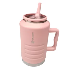 Termo Garrafita simil stanley Flip Straw 1,9l Acero Inoxidable Rosa