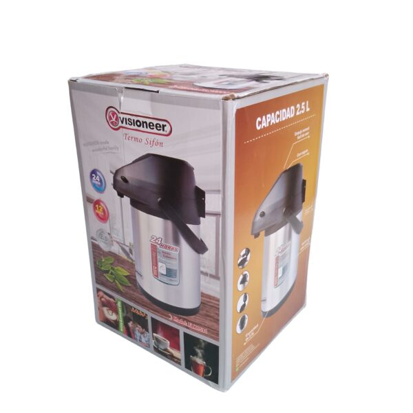 Termo Bomba De Acero Inoxidable 2.5L Visioner - Imagen 3